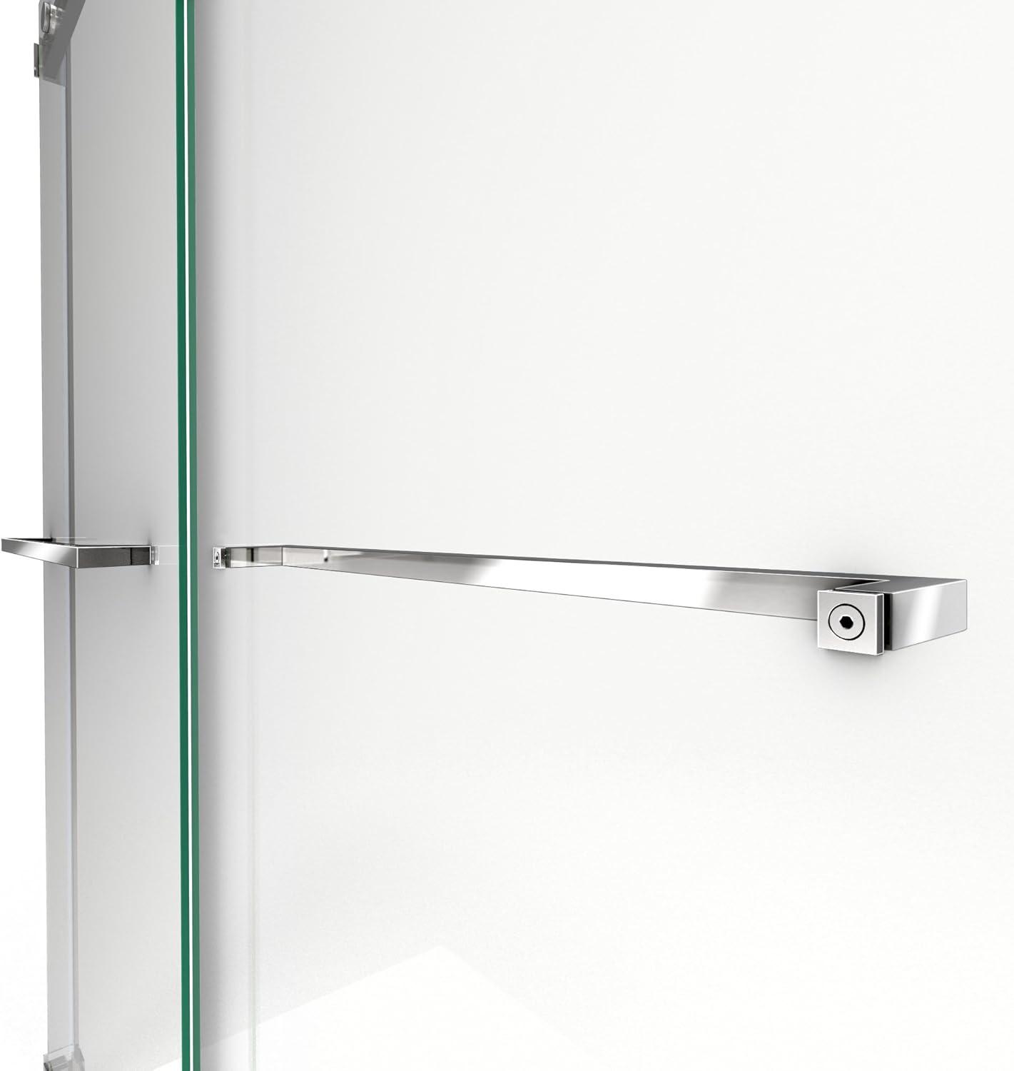 Essence 56" W x 60" W x 76" H Bypass Semi-Frameless Shower Door with Clearmax™ Technology