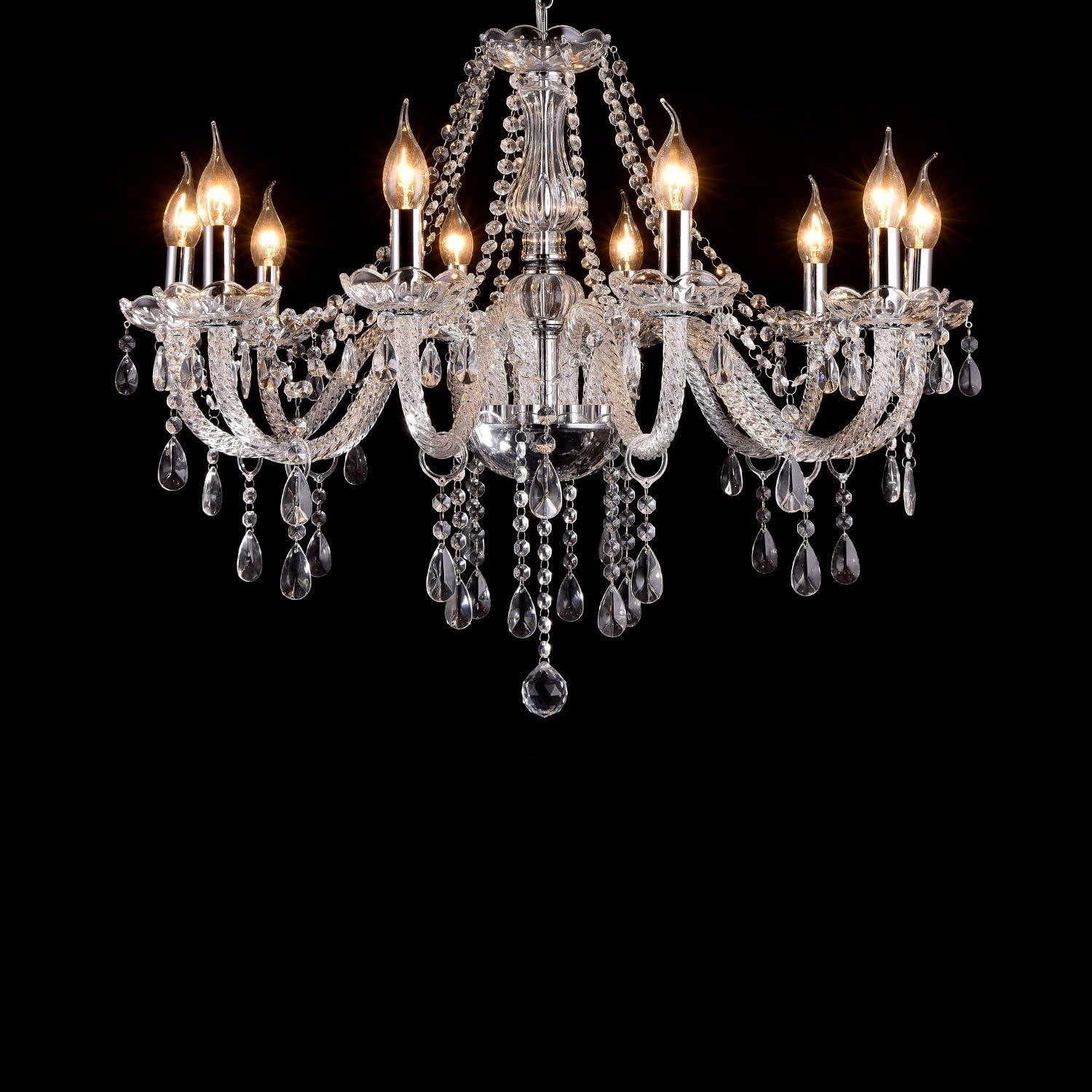 Classic European Crystal Candle Chandelier with 10 Lights