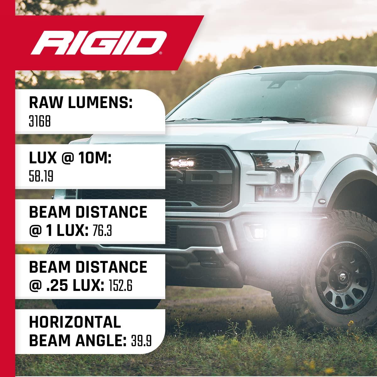 Rigid Industries Dually 30W Flood Lights, Exterior Decorative Lights, Fits Trucks, White, 2 Pieces