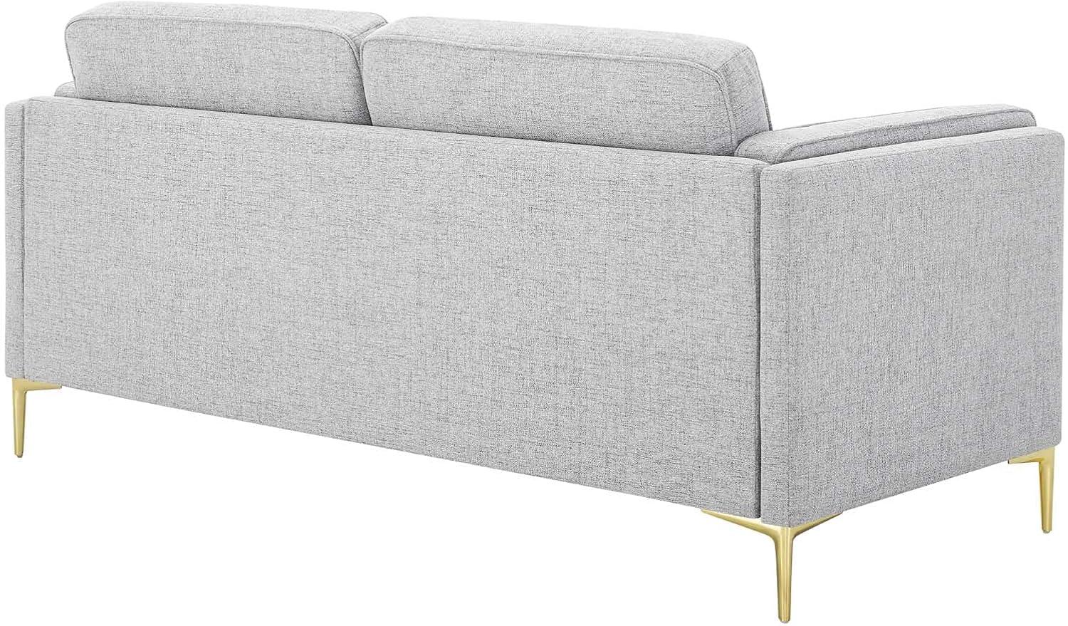 Sofa, Fabric, Light Grey Gray, Modern Contemporary Urban Design, Living Lounge Room Hotel Lobby Hospitality