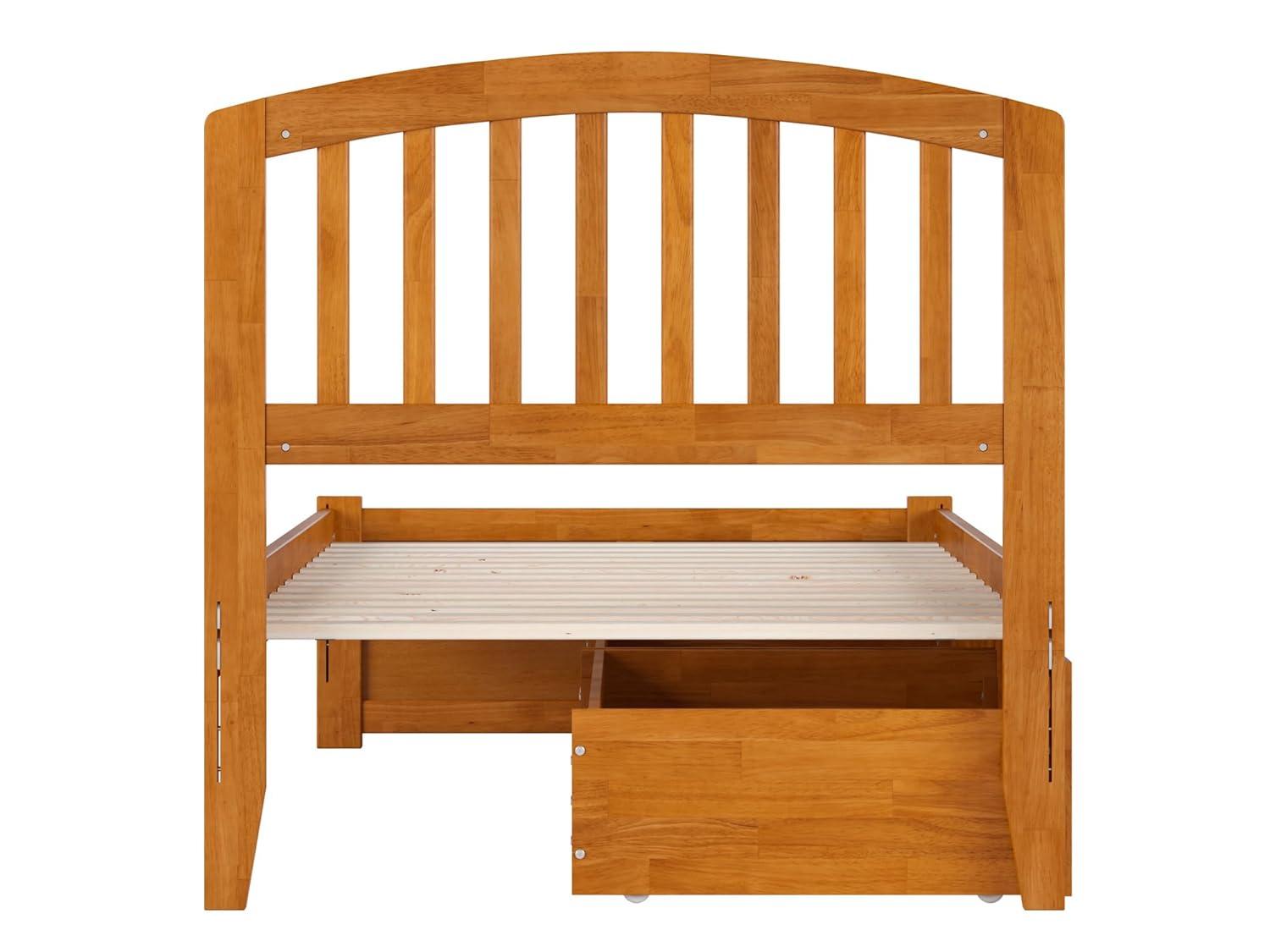 Solid Wood Platform Storage Bed