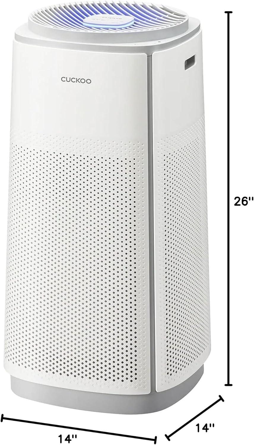 White HEPA Air Purifier with UV-C Light and Carbon Filter