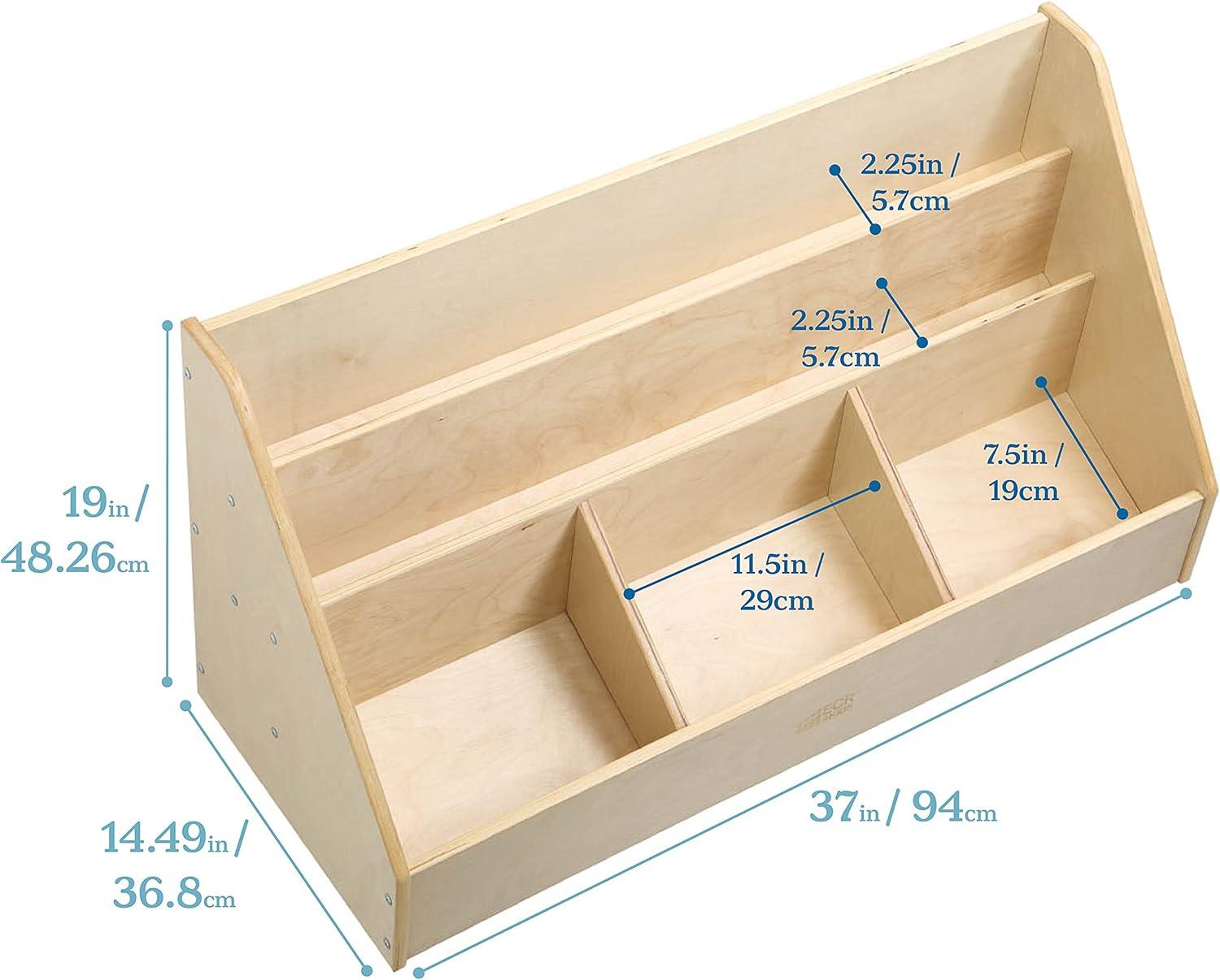 ECR4Kids 5-Compartment Easy to Reach Book Display, Classroom Storage