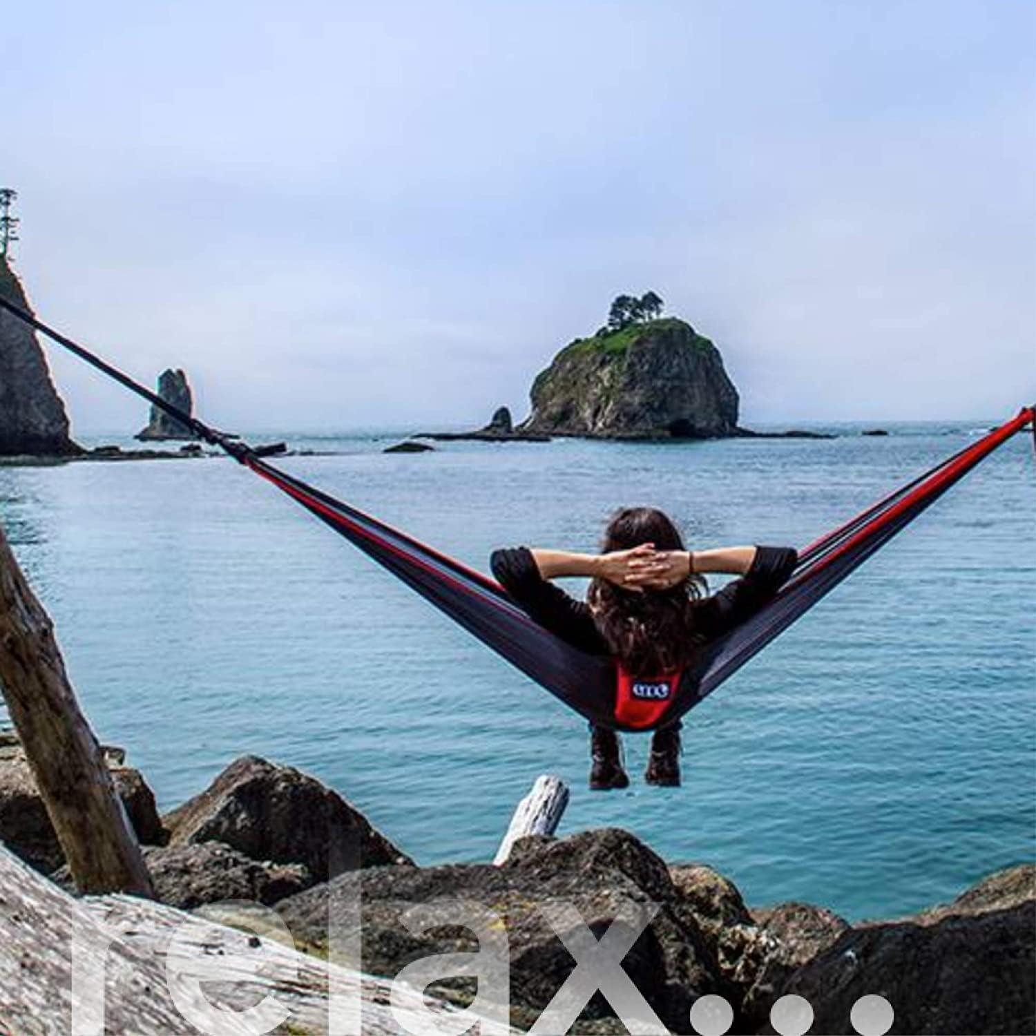 Atlas Black and Royal Hammock Suspension Straps with Storage Bag