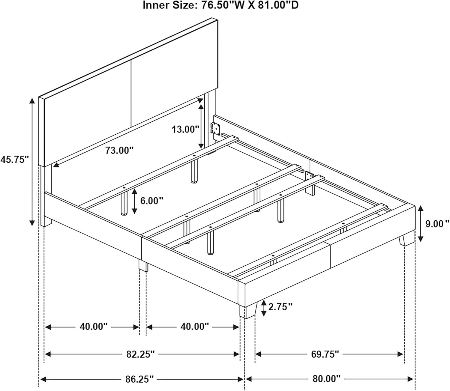 Coaster Company Dorian Upholstered King Bed, Brown