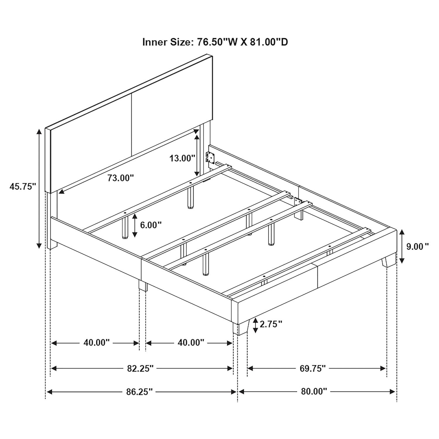 Coaster Company Dorian Upholstered King Bed, Brown