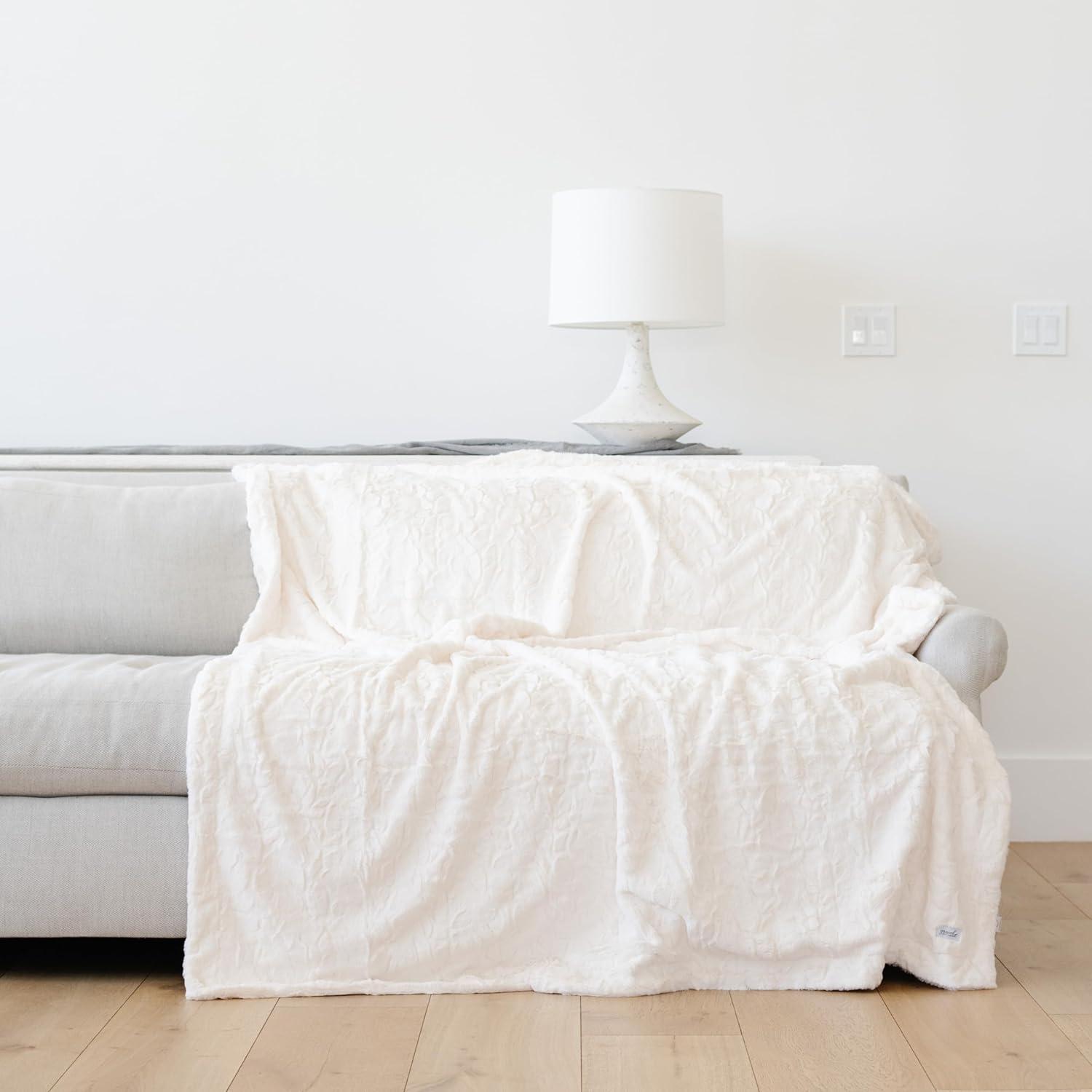 Graced Soft Luxuries Double Sided Faux Fur Throw Blanket, Multiple Colors