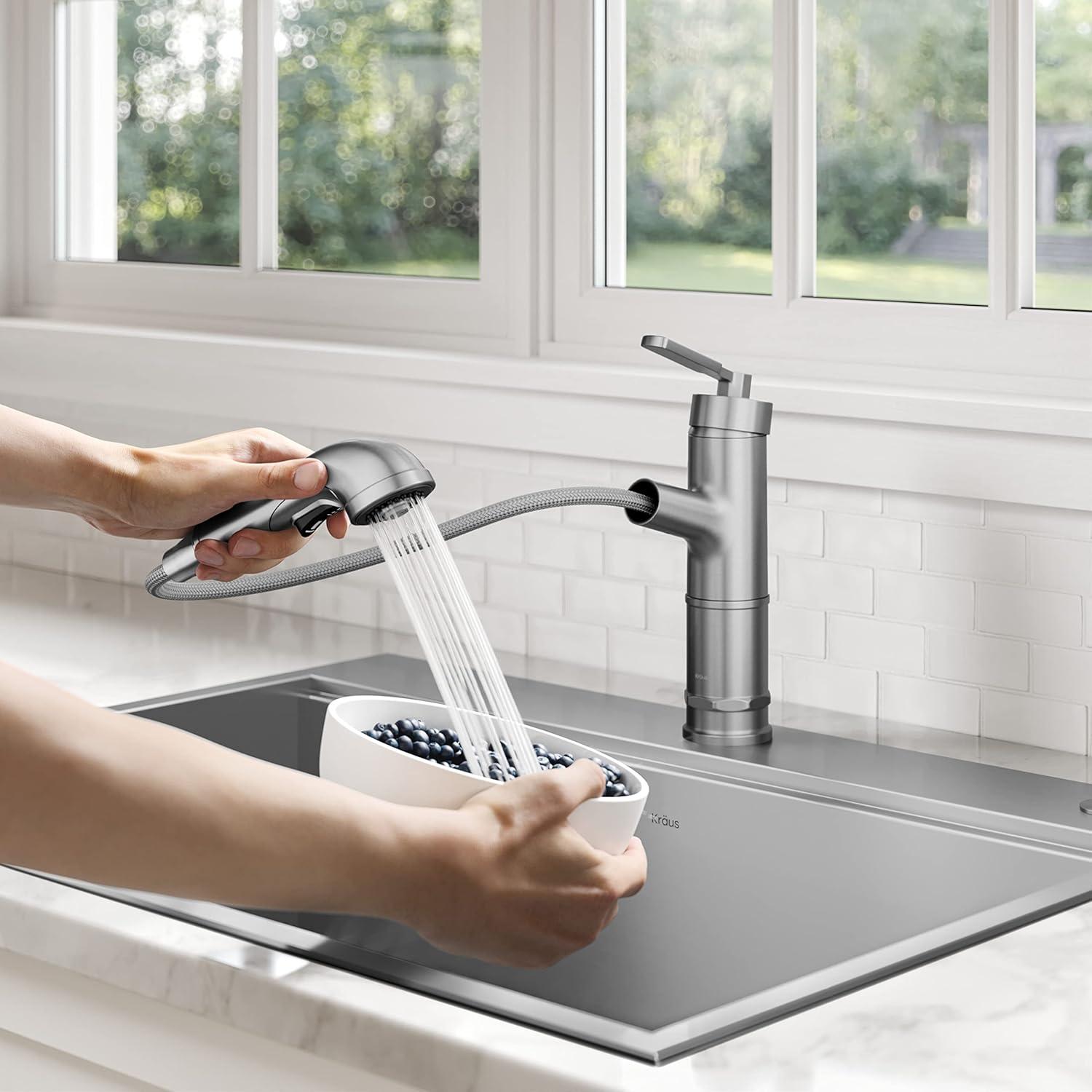 Allyn Pull-Out Single Handle Kitchen Faucet