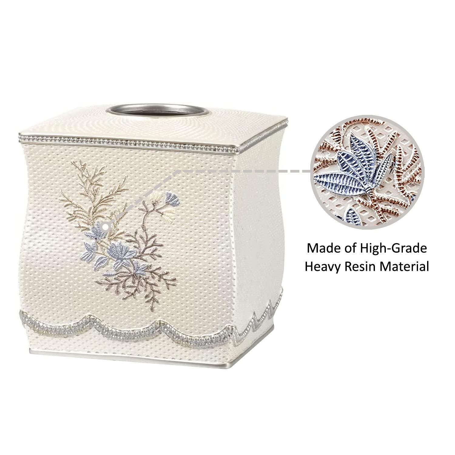 Popular Bath Capri, Tissue Box, Beige