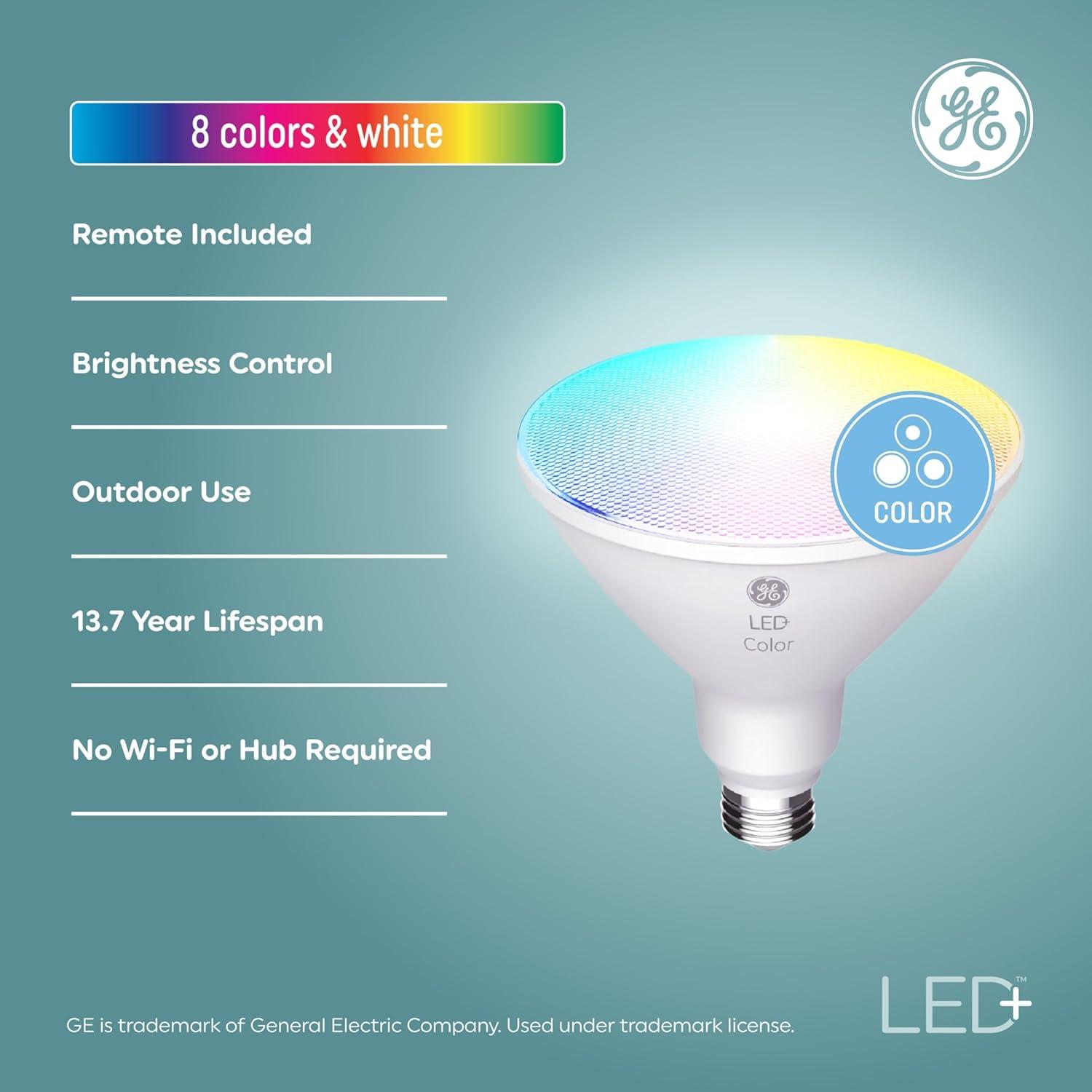 GE LED+ Color Changing PAR38 LED Outdoor Floodlight Bulb