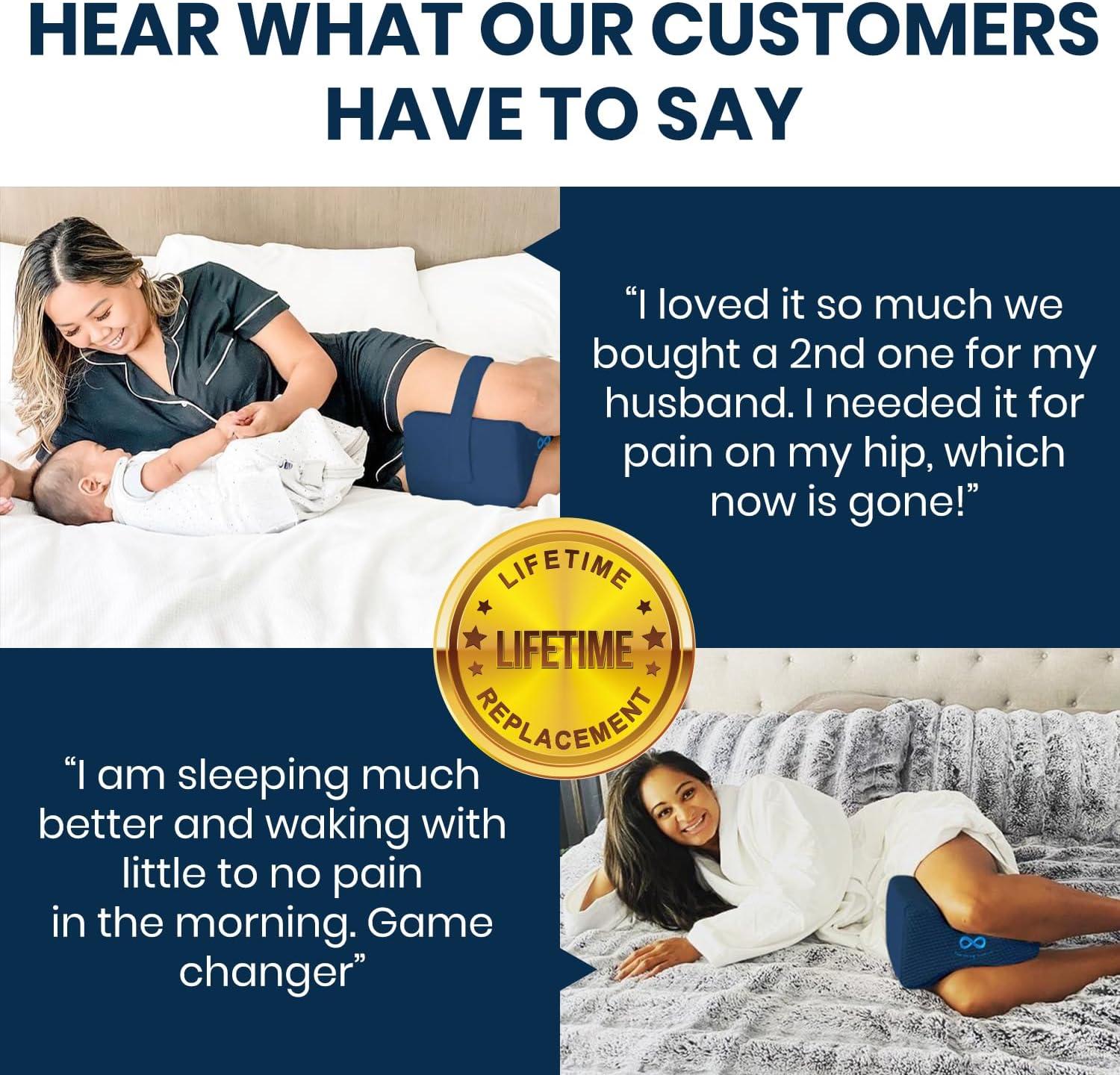 Everlasting Comfort Office Foot Rest Under Desk Ergonomic Memory Foam Foot Pillow, Navy Blue