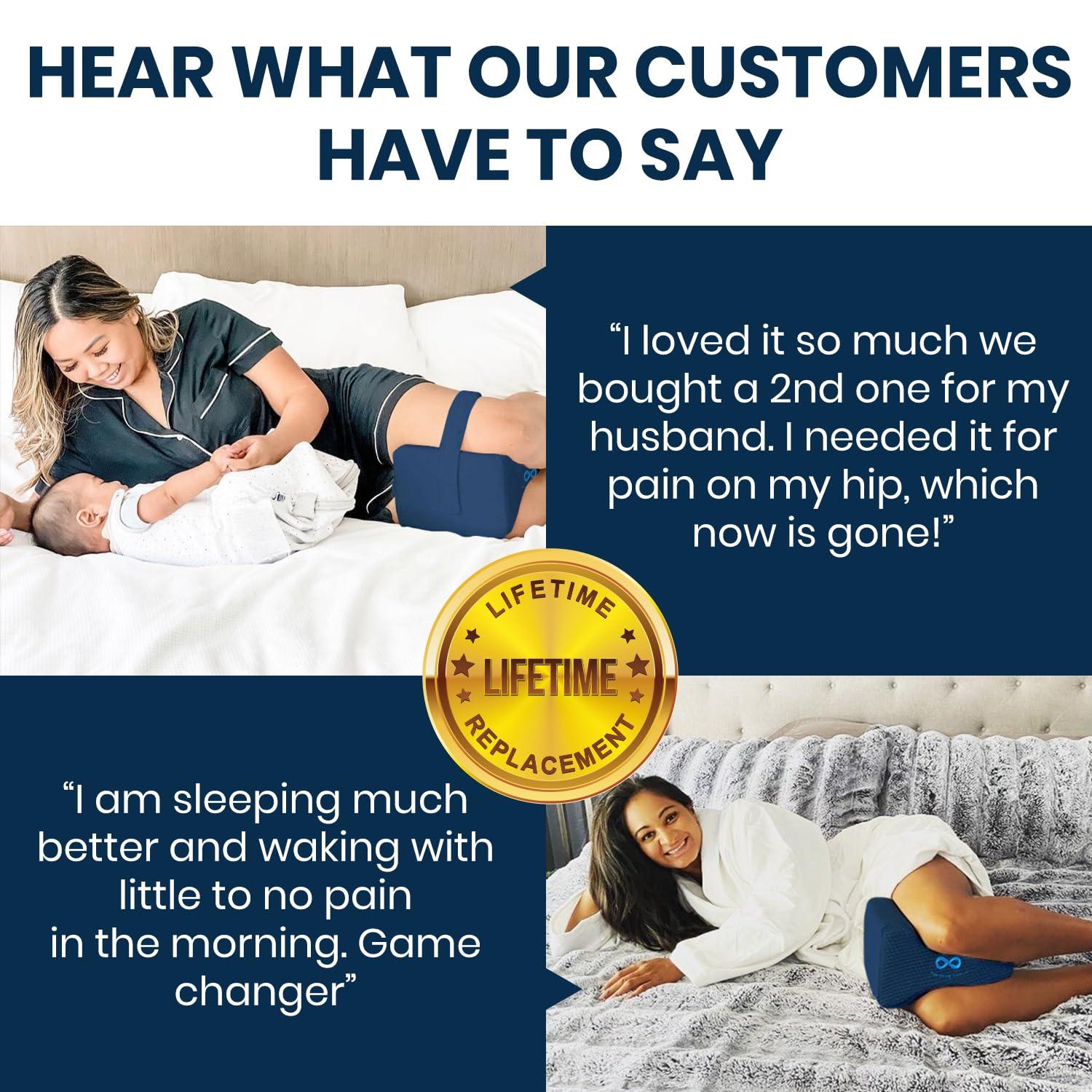 Everlasting Comfort Office Foot Rest Under Desk Ergonomic Memory Foam Foot Pillow, Navy Blue