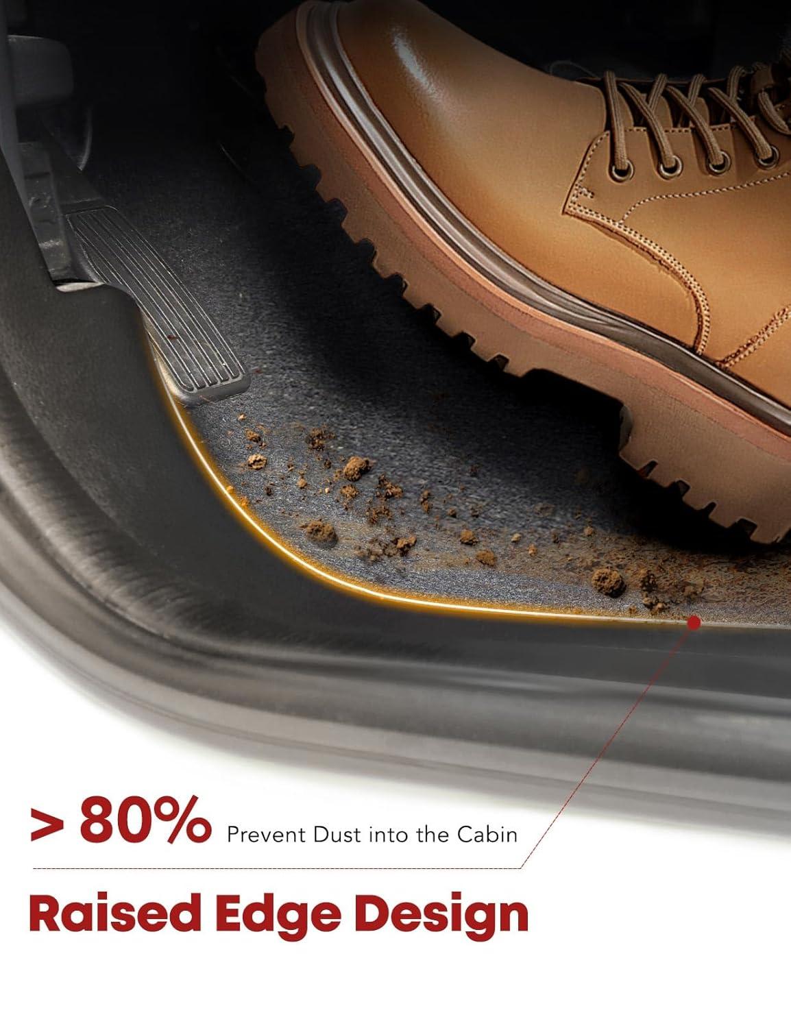 Rough Country Flex-Fit Floor Mats for 2016-2023 Toyota Tacoma - FF-71216