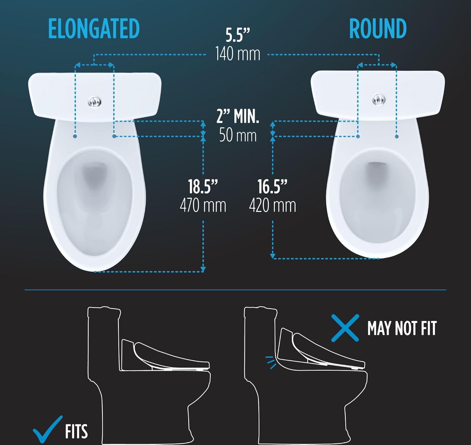 Toto Washlet S550e Electric Bidet Toilet Seat, Elongated