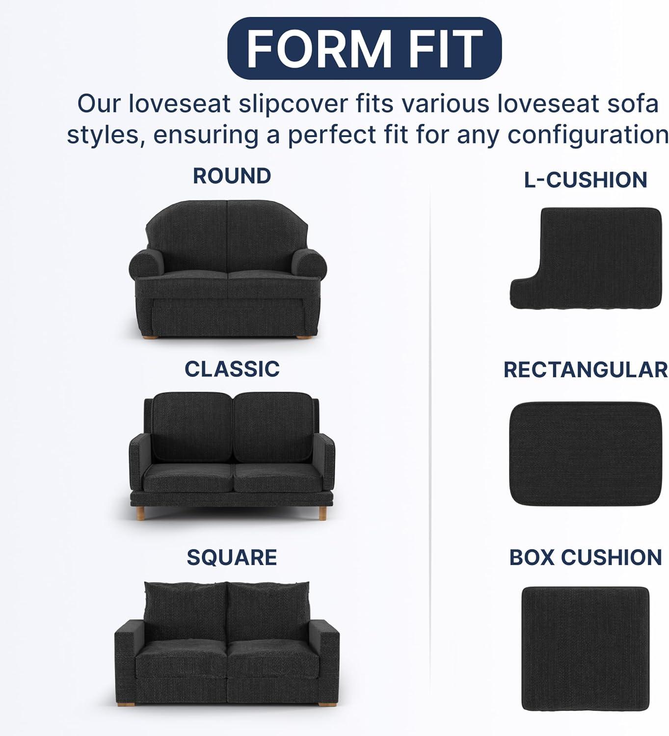 Stretchy Slipcover for Loveseat Sofa - Italian Style & Premium Quality - Mille Righe Collection