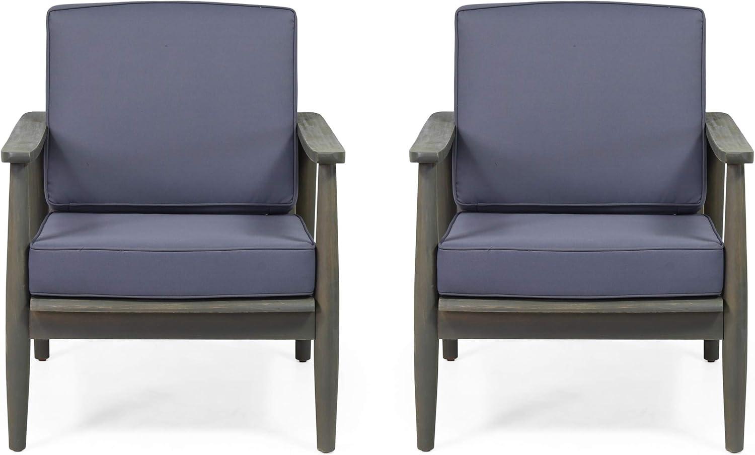 Rosecliff Heights James Outdoor Patio Chair with Cushions (Set of 2)