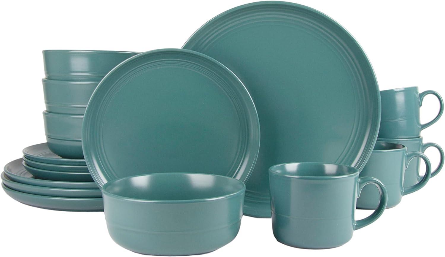 Double Line 16-Piece Dinnerware Set, Service for 4