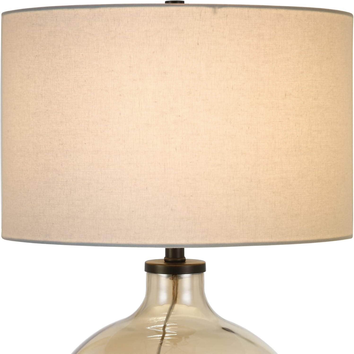 Elysian Bronze 23" Smart Table Lamp with Linen Shade