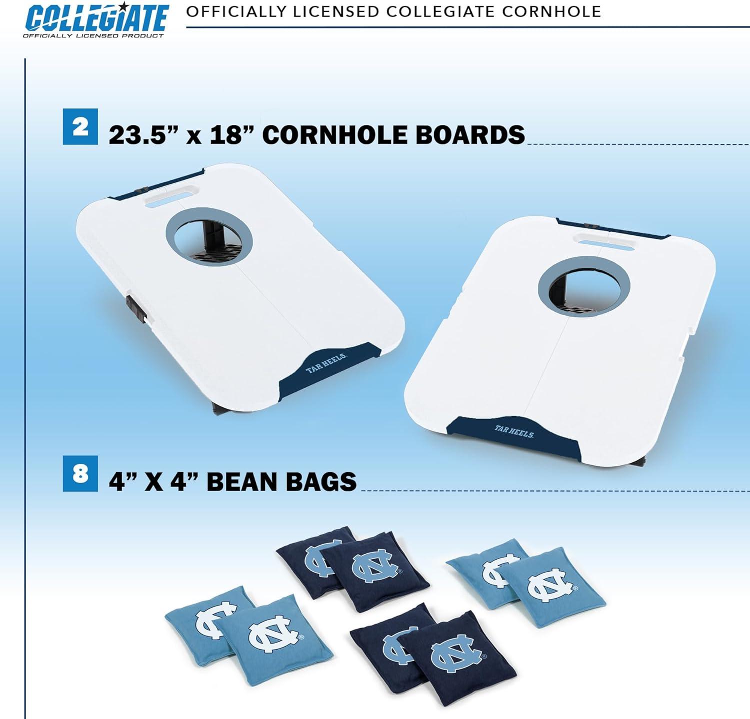 NCAA North Carolina Tar Heels All-Weather Travel Cornhole Set