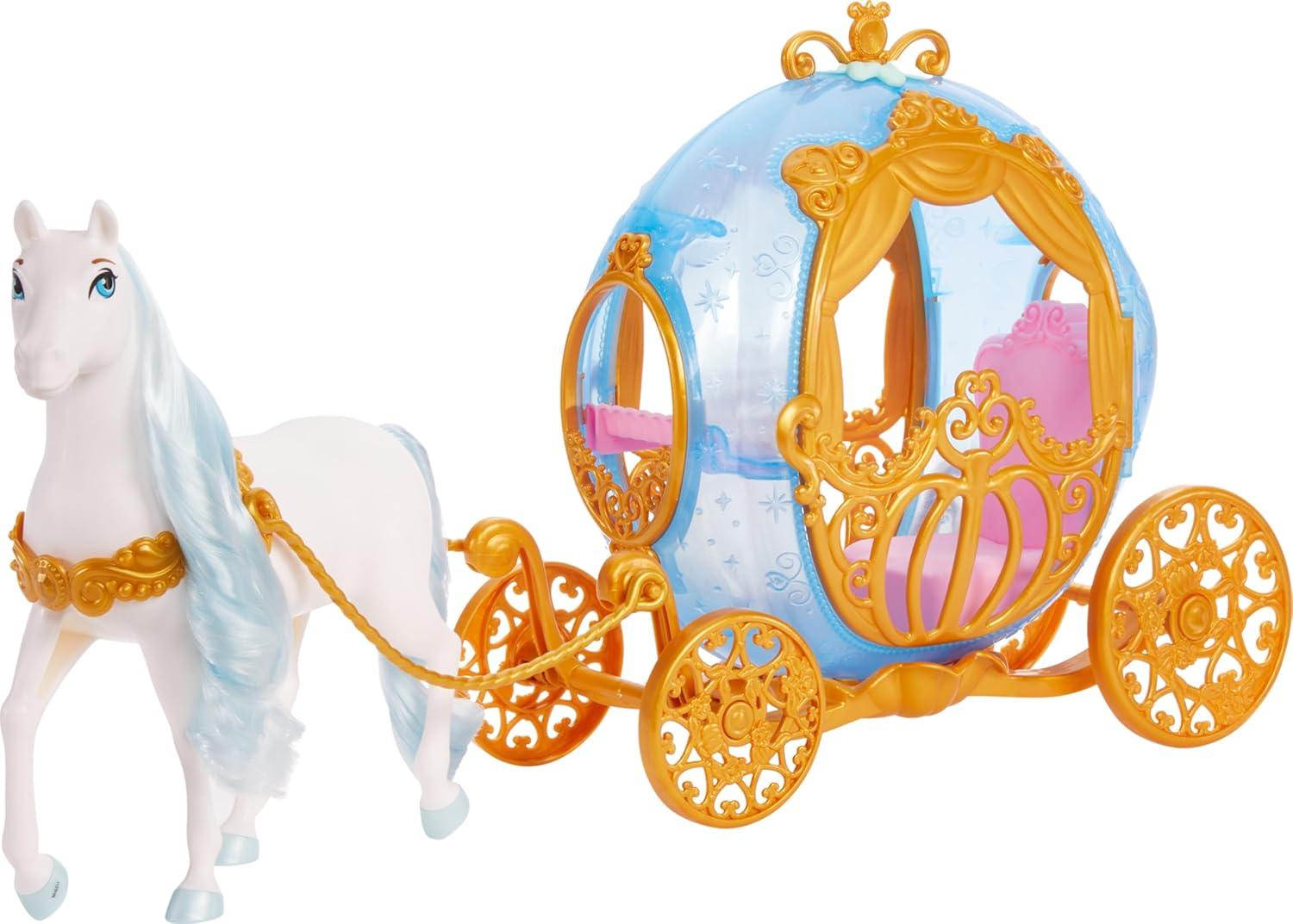 Disney Princess Cinderella’s Rolling Carriage & Horse with Brushable Mane & Tail