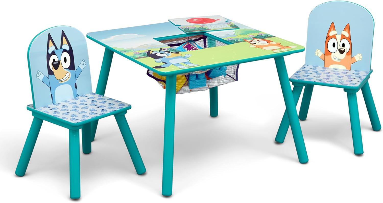 Delta Children Bluey Kids Table And Chair Set With Storage (2 Chairs Included) Delta Children - Greenguard Gold Certified