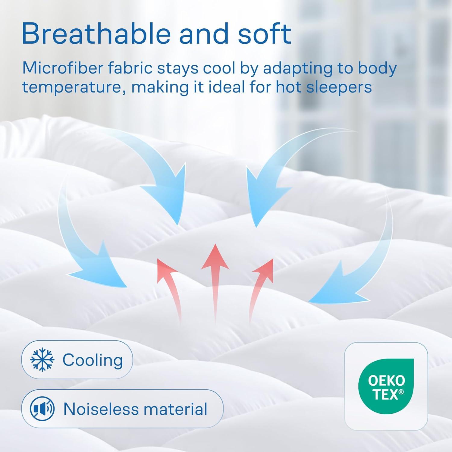Niagara Sleep Solution Twin Mattress Topper Microfiber 4 Corner