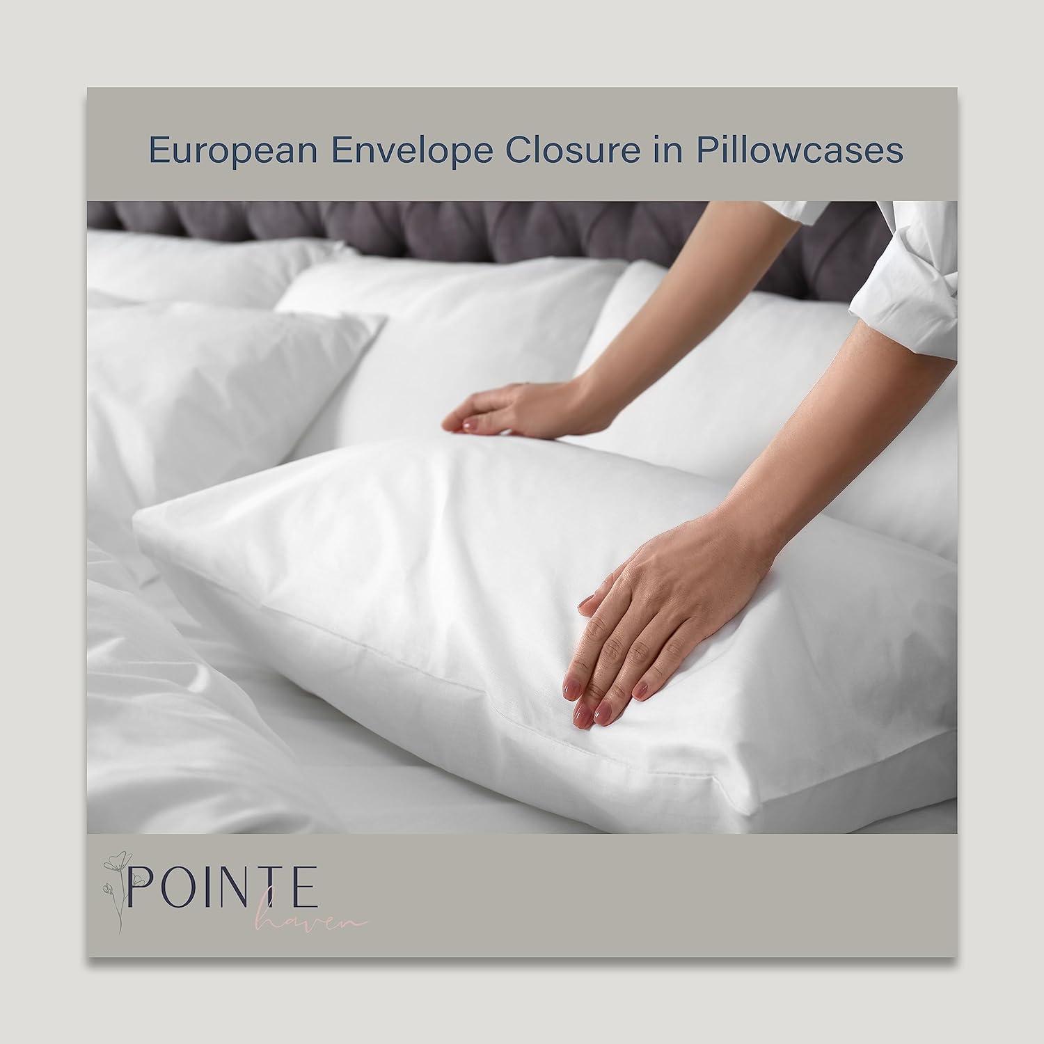Pointehaven - 620-KWH 620 Thread Count Long Staple Cotton Deep Pocket Oversized Sheet Set, King, White