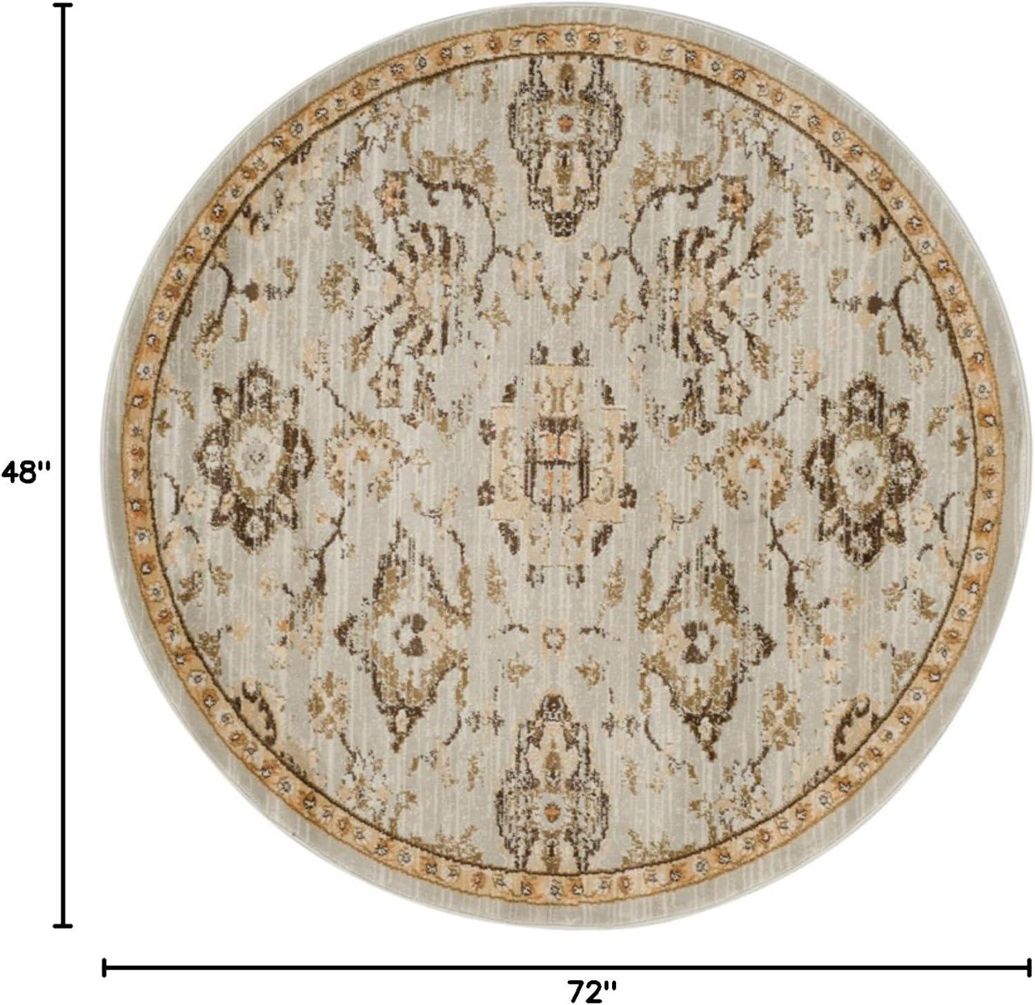 SAFAVIEH Florenteen Emory Abstract Overdyed Area Rug, Ivory/Brown, 4' x 6'