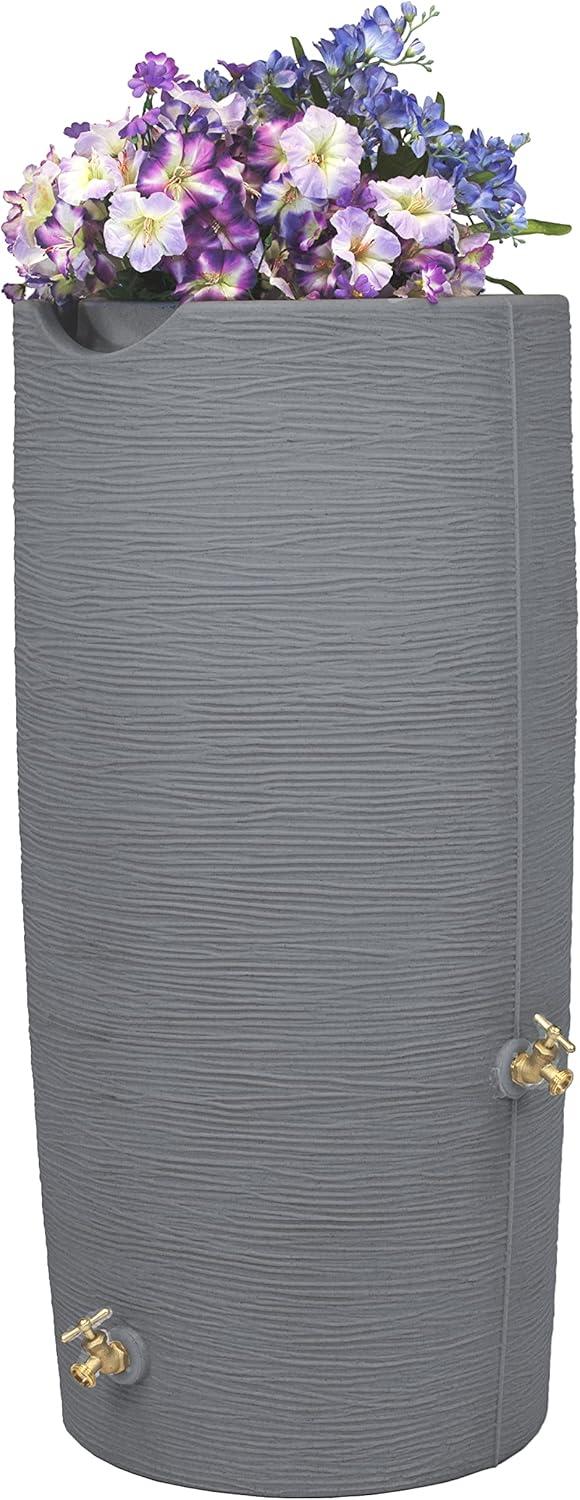 Good Ideas Good Ideas 50 Gallons Plastic Drainable Dual Overflow Planter Rain Barrel
