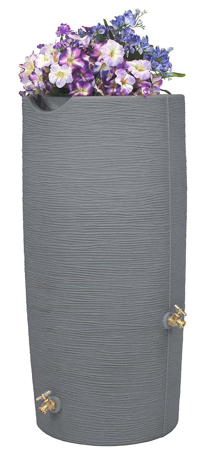 Good Ideas Good Ideas 50 Gallons Plastic Drainable Dual Overflow Planter Rain Barrel