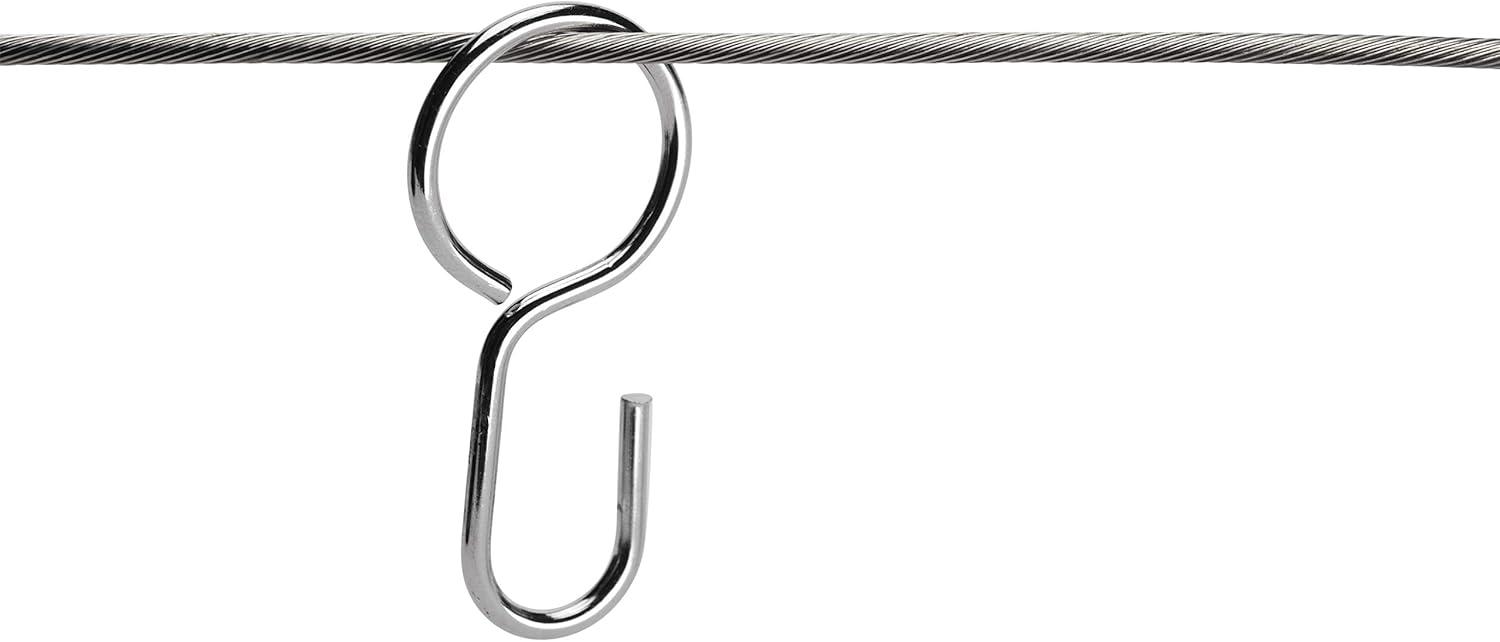 Croydex  118 in. Stainless Steel Wireline Shower Rod in Chrome