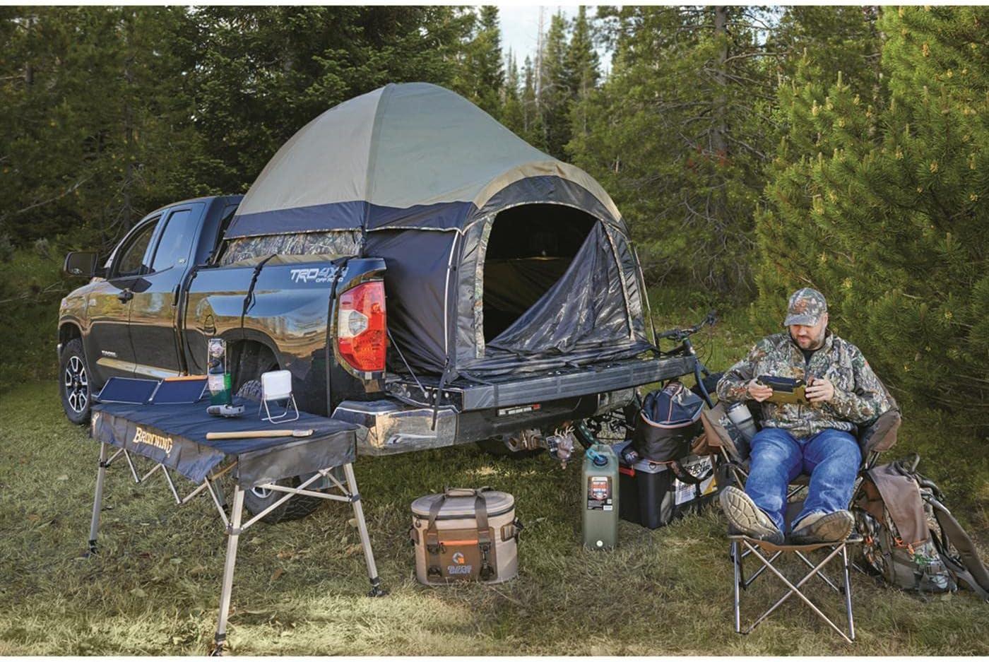Guide Gear Aluminum Frame Premium Pickup Truck Bed Tent for Camping and Hunting, Outdoors, Bathtub Floor, Cabin Access, Full Size 92 x 60 x 64 inch