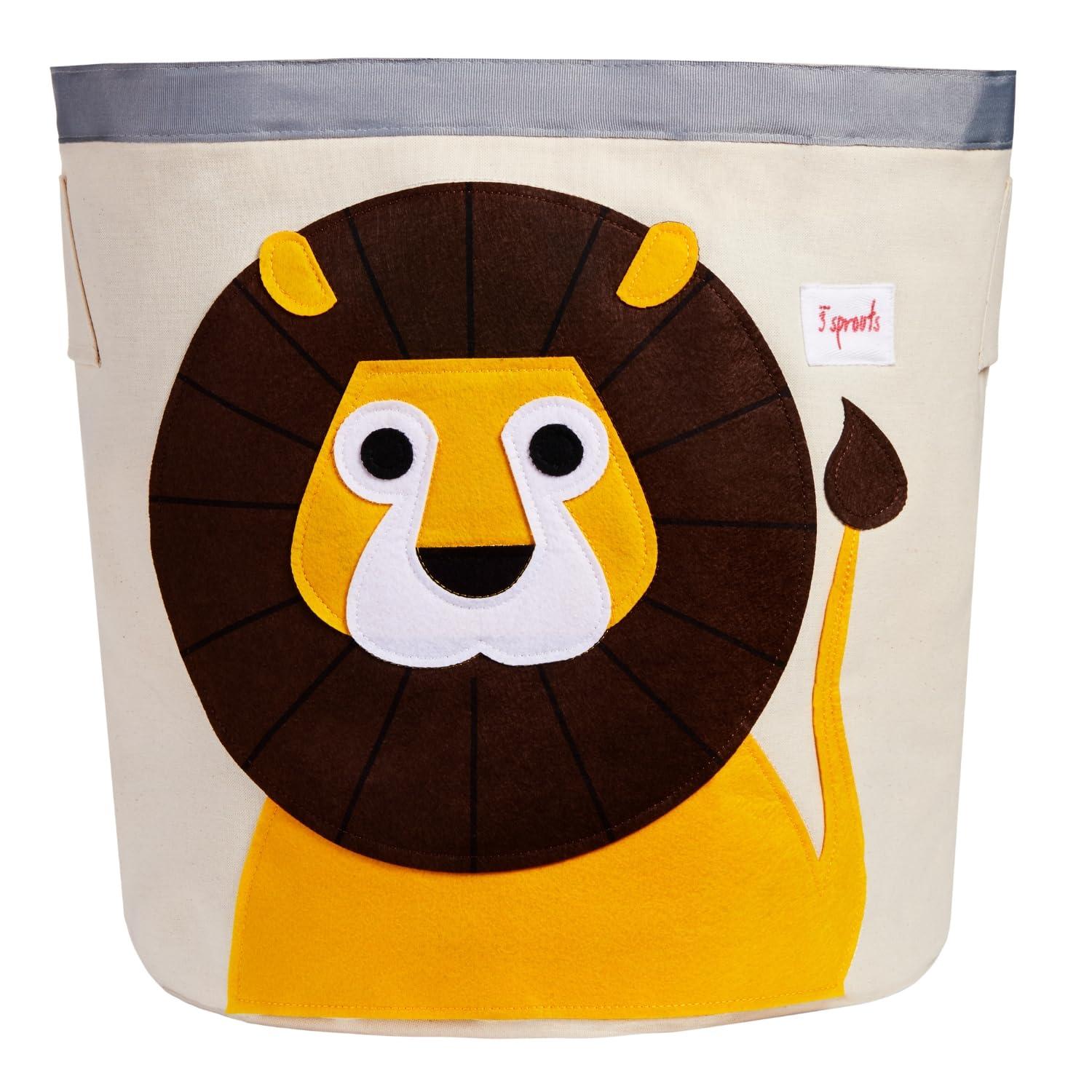 Lion Raccoon Laundry and Toy Fabric Bin