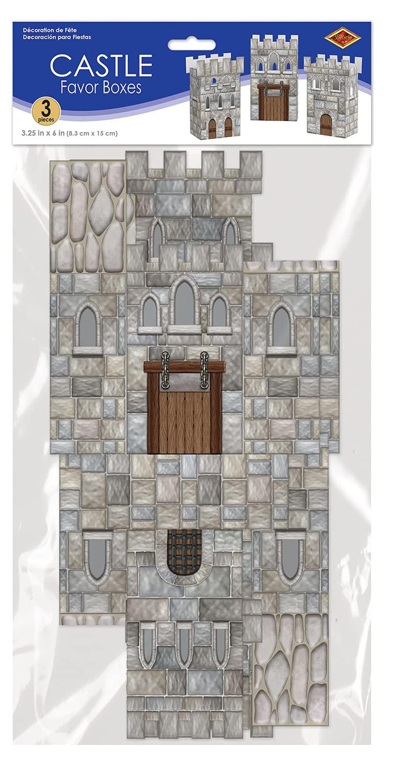 Beistle 3 1/4" x 6" Castle Favor Box 9/Pack 54138