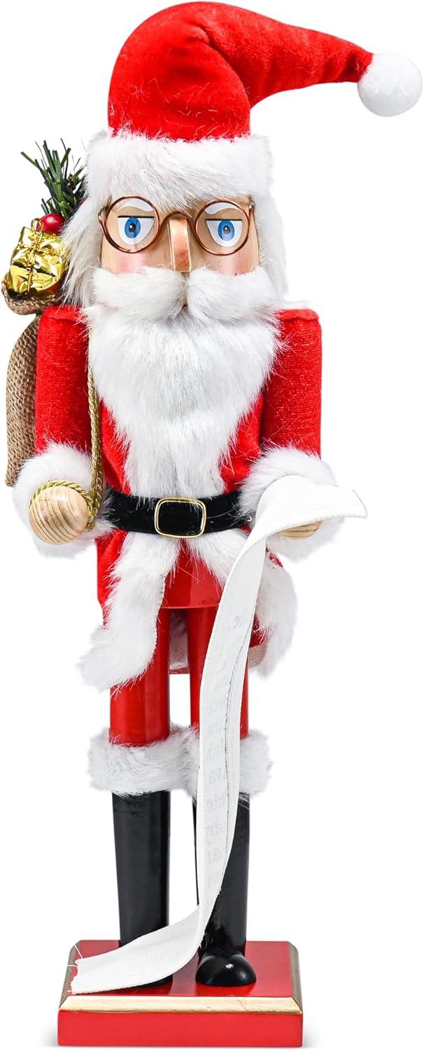 Ornativity Christmas Wooden Santa with Gifts Nutcracker - 15 in