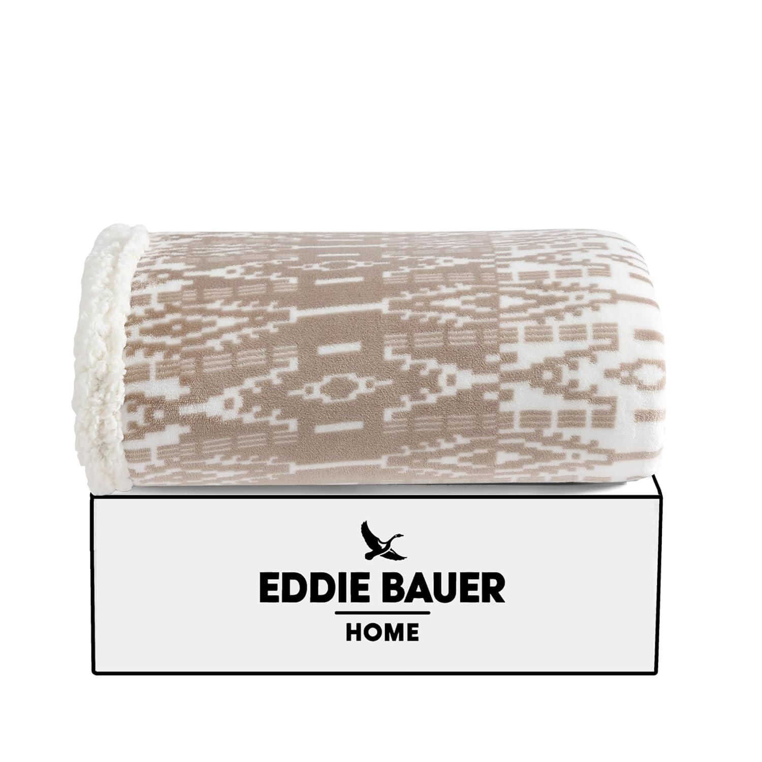 Eddie Bauer Eddie Bauer Printed Plush Fleece/Sherpa Throw Blankets