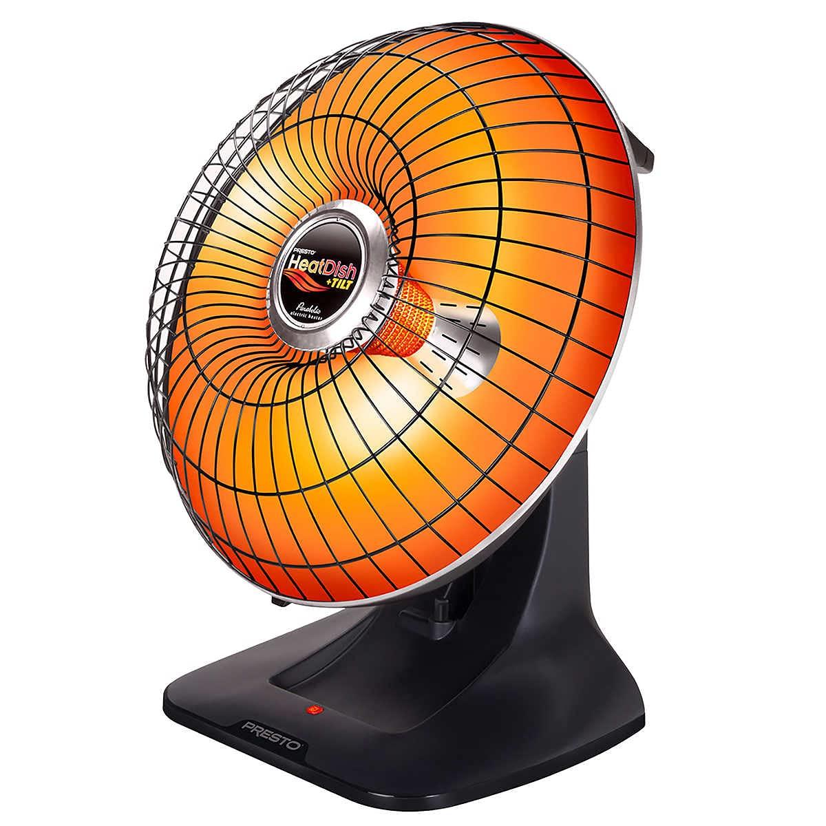 SGCoffee Heatdish Black 1500W Electric Parabolic Heater