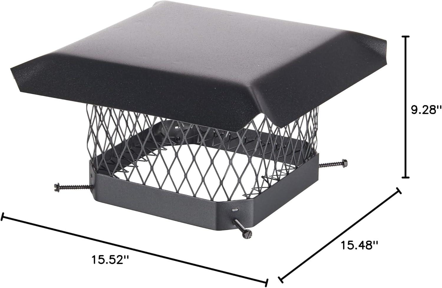 Shelter SC99 Single-Flue Black Galvanized-Steel Chimney Cap (9" x 9")