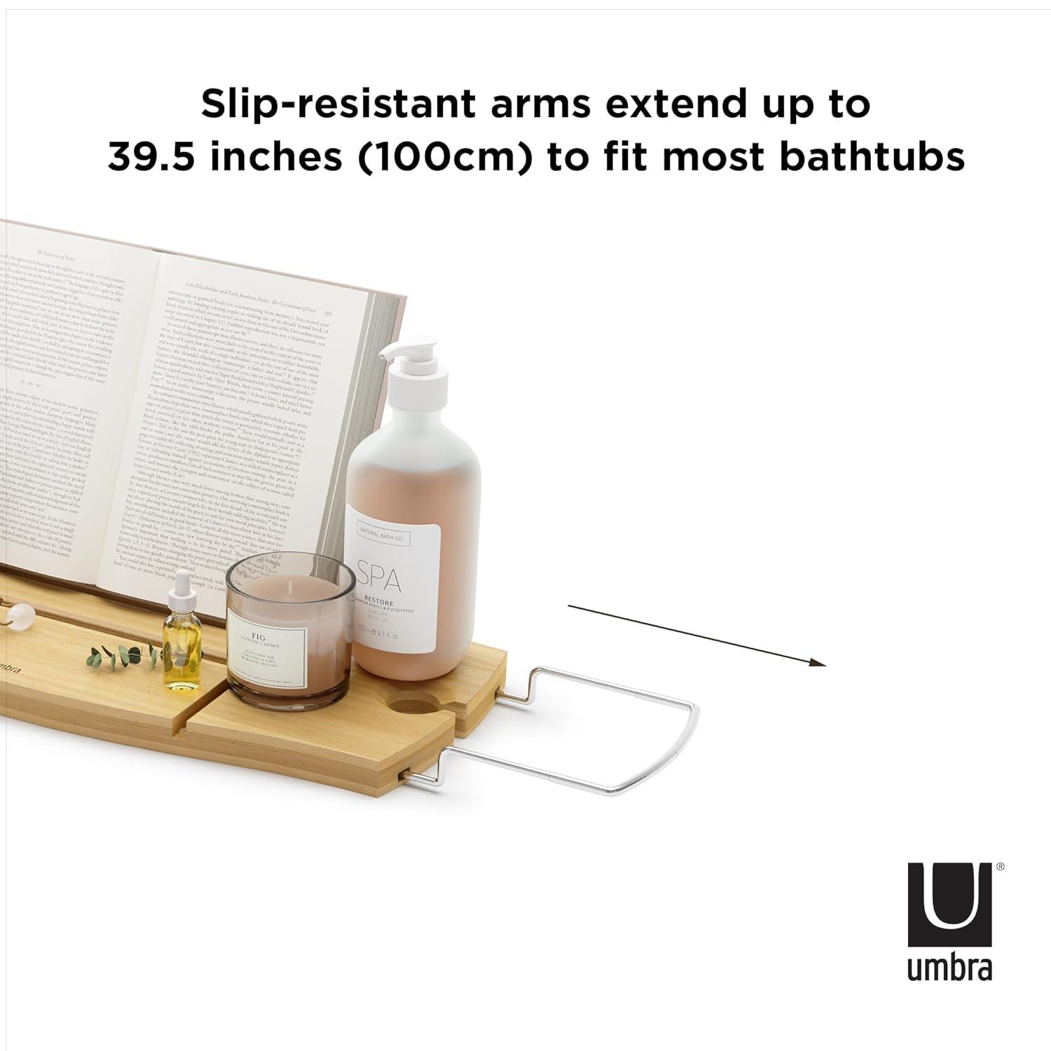 Umbra Aquala Freestanding Bamboo Bath Caddy