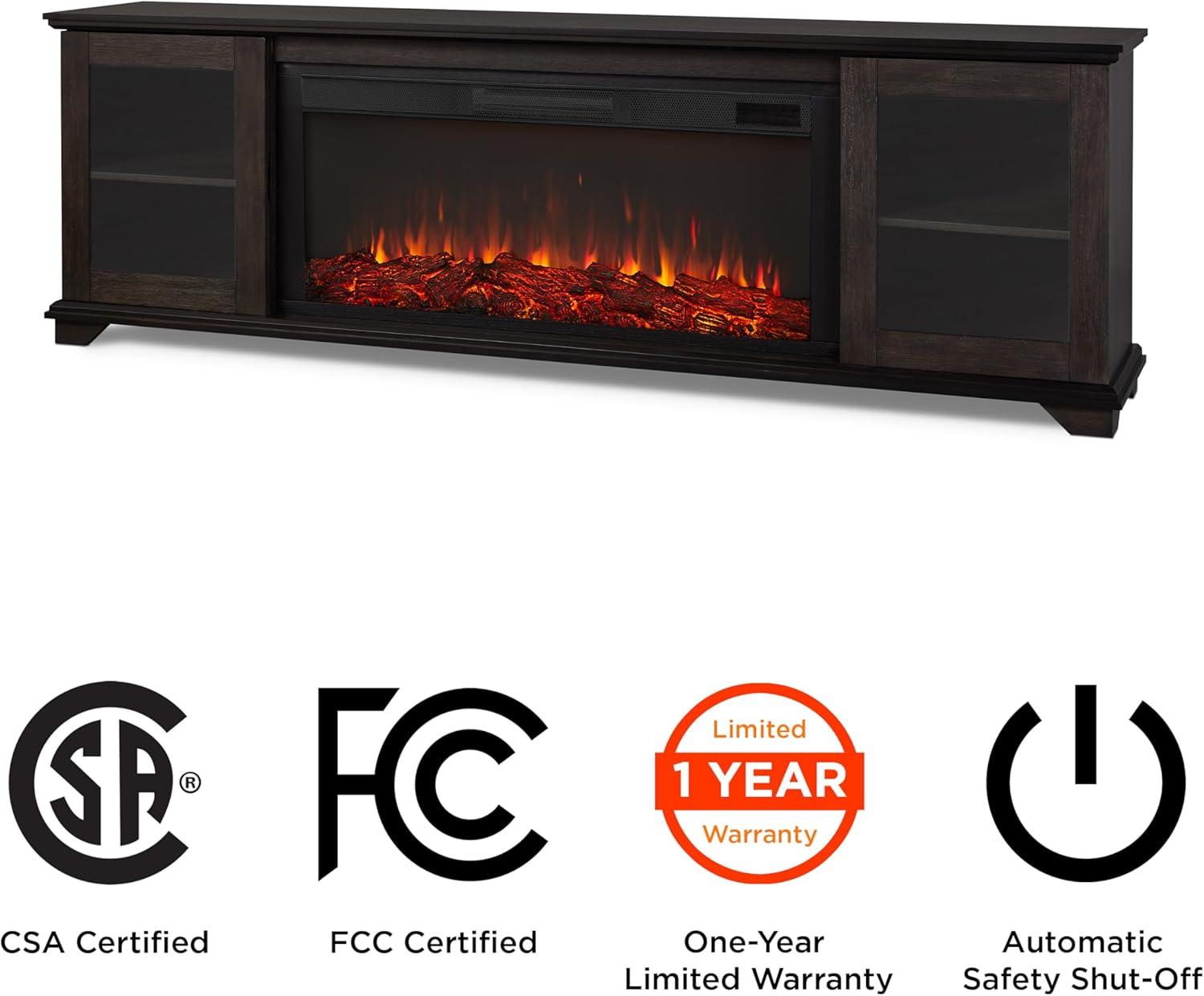 Real Flame Benjamin 81" Landscape TV Stand with Electric Fireplace by Real Flame