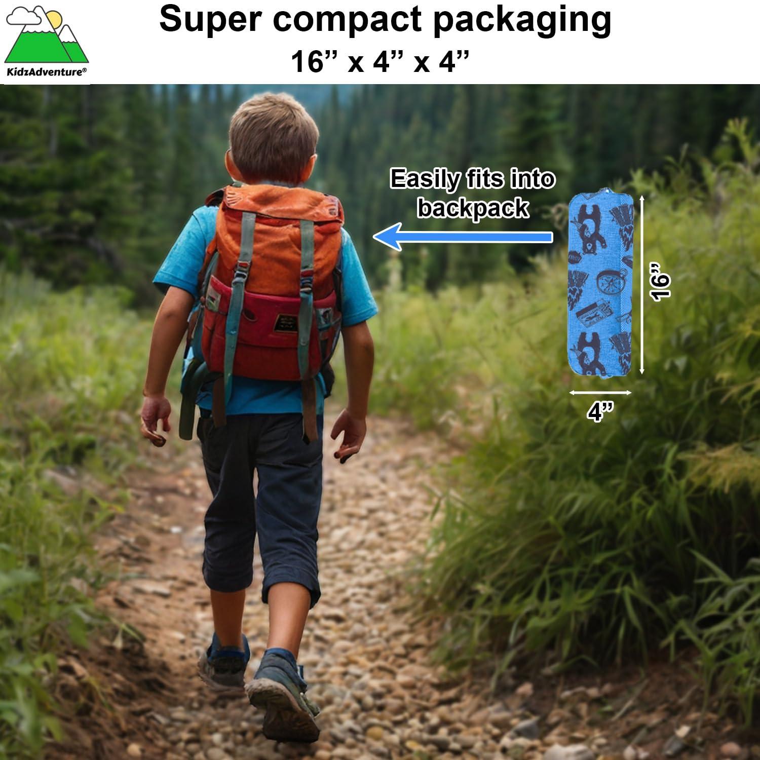 KidzAdventure 2 in 1 Kids Play Tent/Kids Tent for Camping | 1 – 2 Person Backpacking Tent for Kids | Ultralight Indoor & Outdoors Kids Tents – Best Friends Theme
