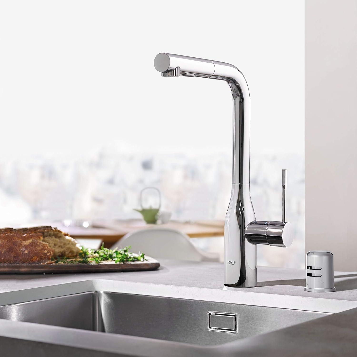 Essence Pull Out Single Handle Kitchen Faucet with Accessories