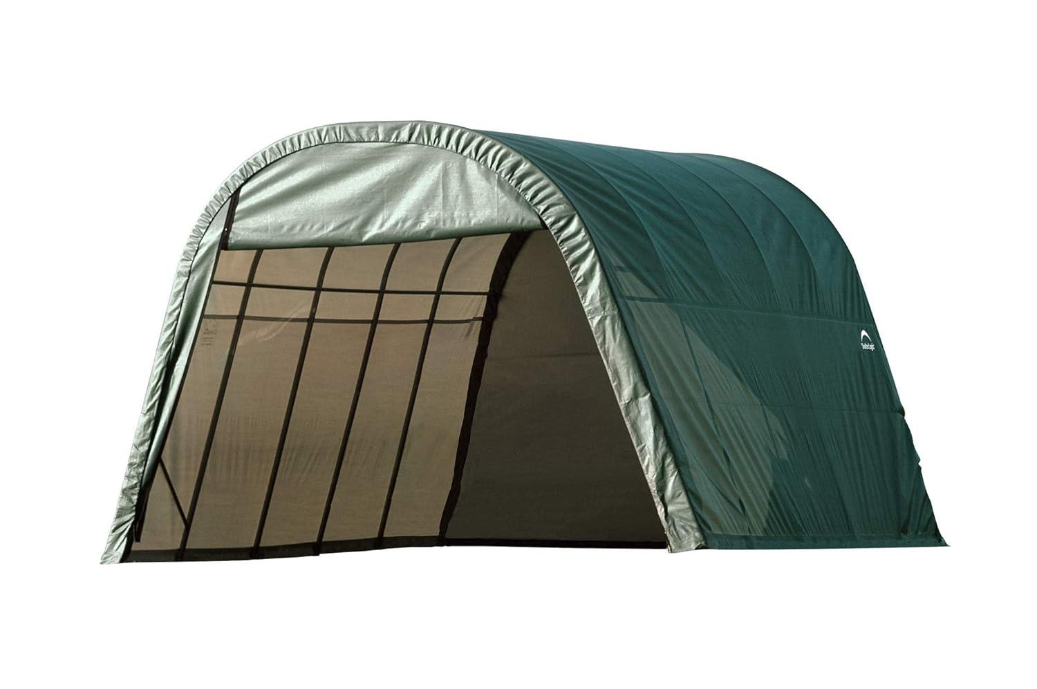 ShelterLogic Round Style Shelter, Green Cover