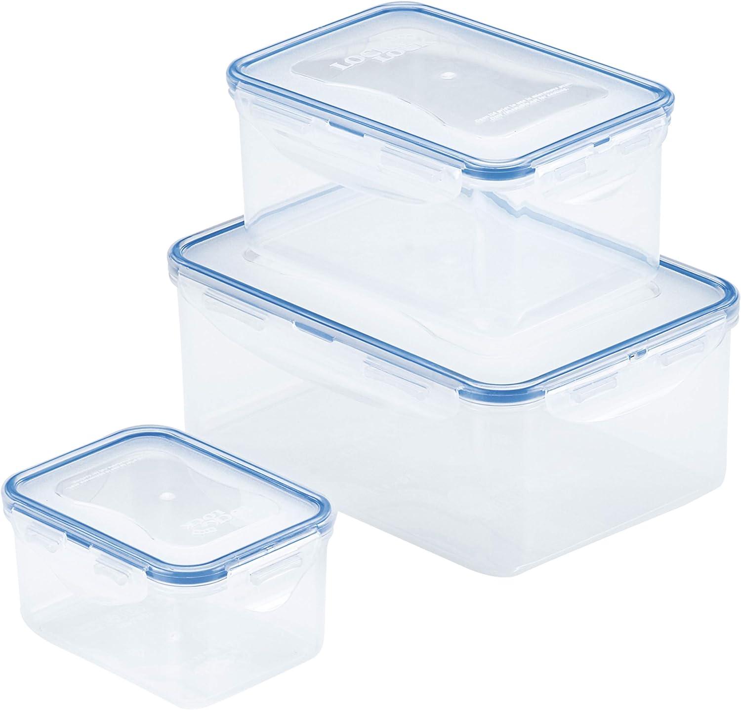 LocknLock Storage Rectangular Food Storage Container Set, 6-Piece