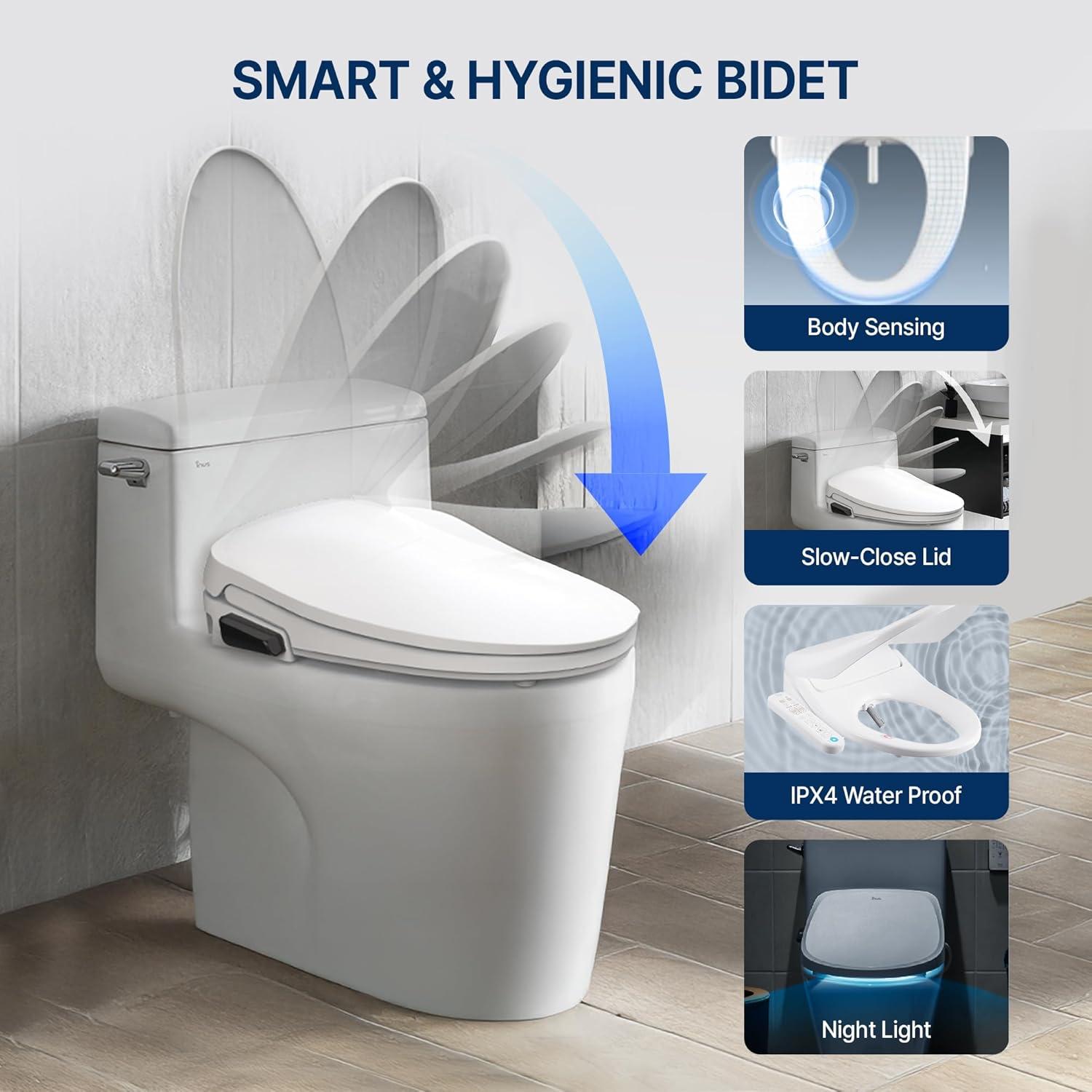 INUS Elongated Toilet Seat Bidet IST-N32