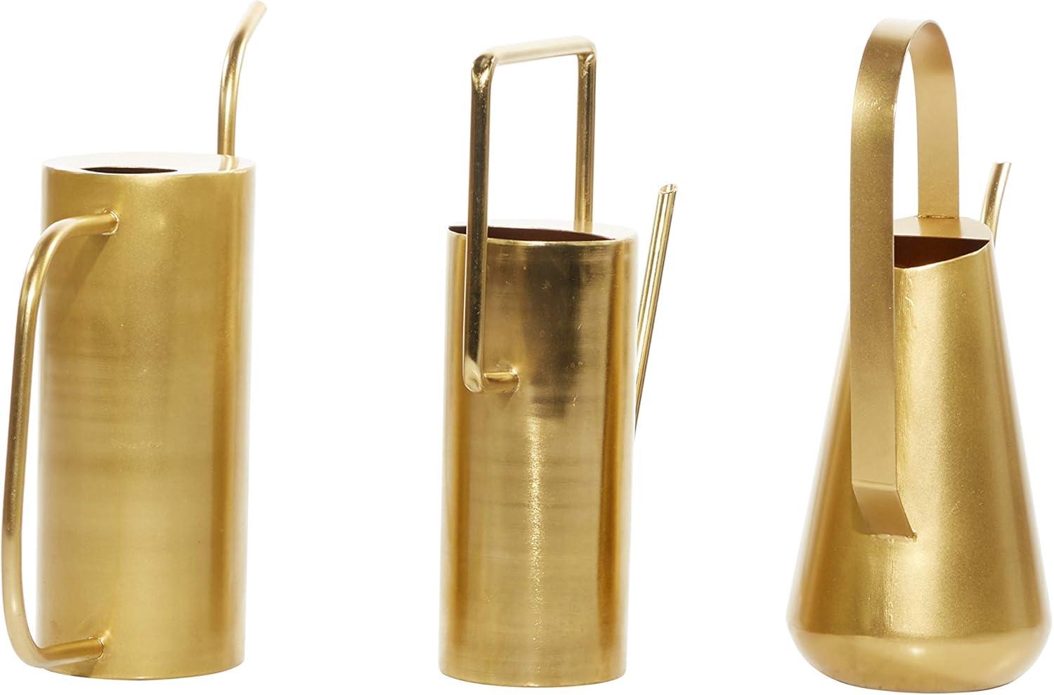 Set of 3 Glam Metal Tall Planters Gold - Olivia & May