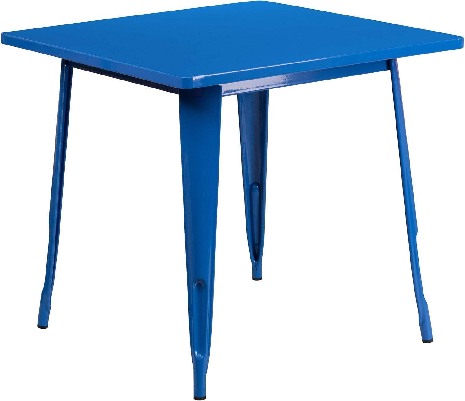 Flash Furniture Commercial Grade 31.5" Square Metal Indoor-Outdoor Table