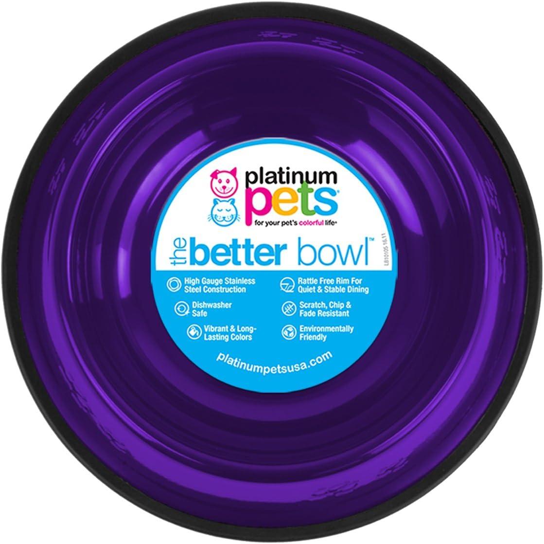 Platinum Pets Dog Non-Tip Stainless Steel Bowl