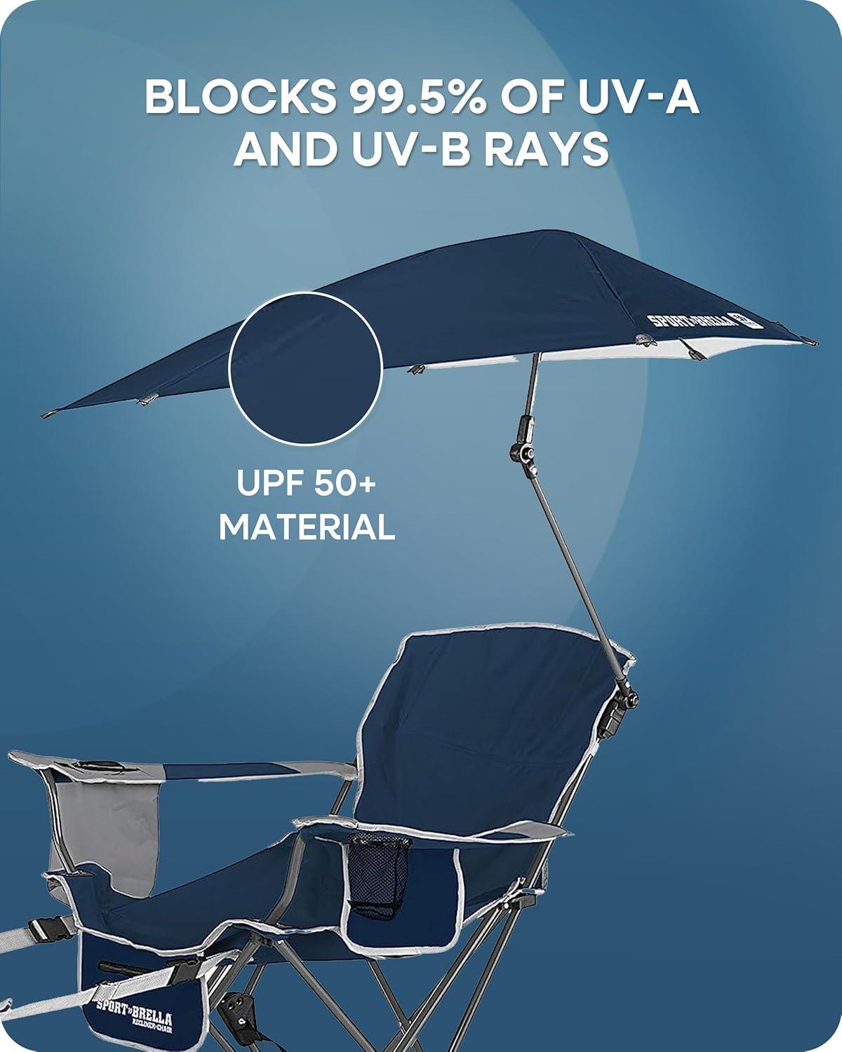 Sport-Brella Portable Recliner Chair - Midnight Blue