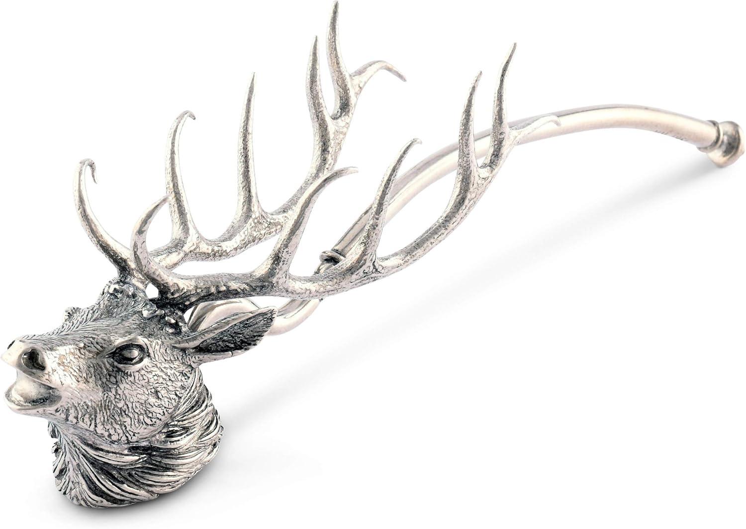 Refined Lodge 10" Pewter Elk Antler Candle Snuffer